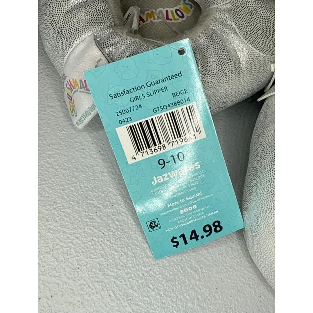 Squishmallows Kids Bernardo the Burrito Plush Slipper Girls Size 9/10